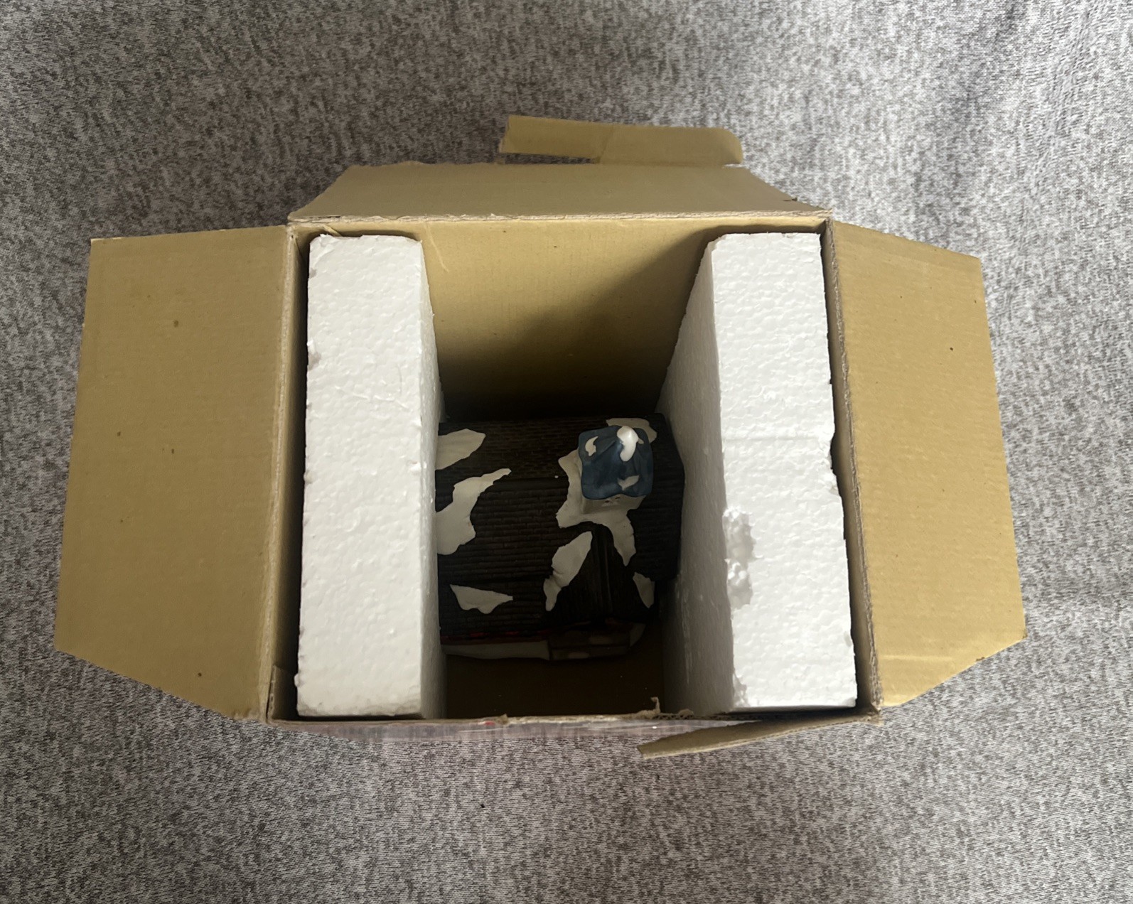 Rare | St Nicholas Square - Chapel Christmas Village House Stained Glass Painted