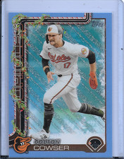 2025 Topps Holiday - Colton Cowser #H157 Holiday Light Blue & White Glitter