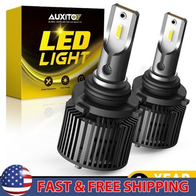 AUXITO 9006 6000K Super White CSP LED Headlight Bulbs Kit High Low Beam Canbus