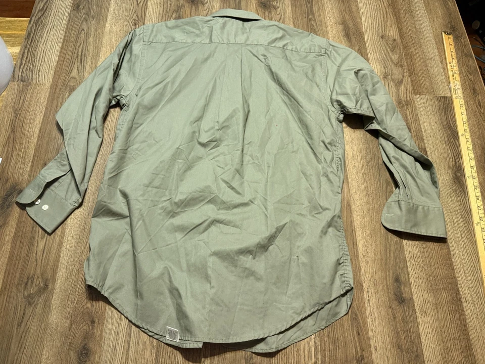 George Shirt, Men's Size 15.5, Gray, Long Sleeve, Button Up, Cotton Poplin - Image 2 of 4