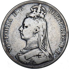 1889 Crown - Victoria British Silver Coin