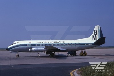 Aircraft Photo 4 x 6 G-ASED Vickers Viscount British Midland, 1960s