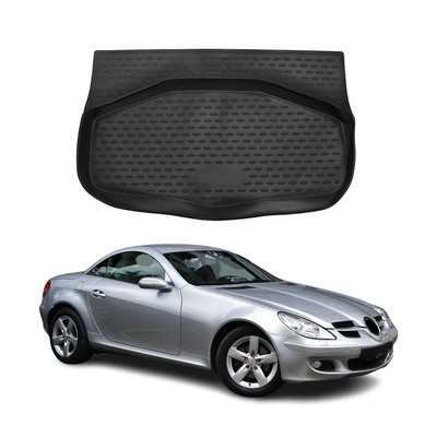 OMAC Cargo Mats Liner for Mercedes SLK Class R171 2005-2011 Rubber TPE Black 1Pc