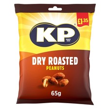 KP Dry Roasted Peanuts 16 x 65g PMP Packs