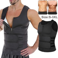 Mens Slimming Body Shaper Belly Chest Compression Vest Girdle T-Shirt Tank Top
