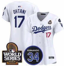 NWT Women's Shohei Ohtani #17 Dodgers 2024 World Series Stitched Baseball Jersey