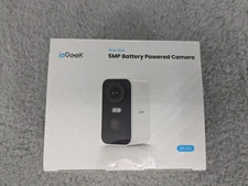 ieGeek 5MP Battery Powered Surveillance Indoor/Outdoor Camera ZY-C1 White, New