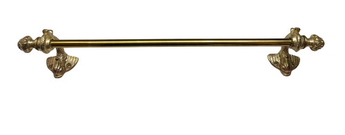 Vintage Phylrich Dolphin 15" Towel Bar Rare Discontinued Brass Maritime Ends