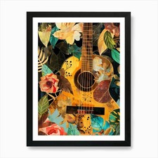 Listing image for Acoustic Guitar music art Art Print Framed Wall Art Poster Canvas Print Picture