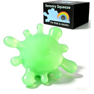 Splat-Tastic Green Stress Ball: Sensory Fidget Toy for Kids' Stress Relief