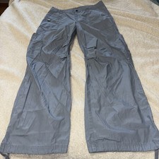 Wild Fable M Gray Loose Fit Cargo Wide Leg Pull Hem Pants 100 Cotton NWOT