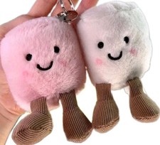 New / Jellycat Amuseables Marshmallows Plush Keychain Bag Charm Pair