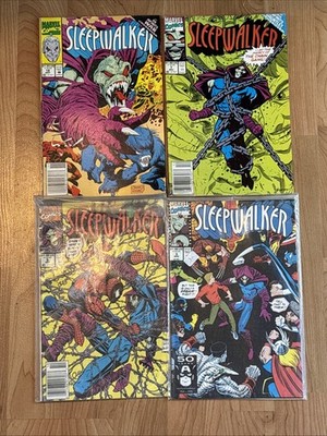 Sleepwalker Comic Books Lot of 4: 3 5 7 18 Marvel 90s Wolverine Spiderman Thor