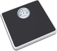 Bathroom Weight Scale Analog Body Weight Easy Read Dial Scale 300Lbs, Black