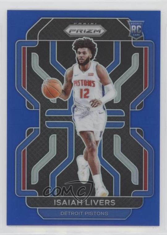 2021-22 Panini Prizm Blue Prizm 44/199 Isaiah Livers #296 00rs