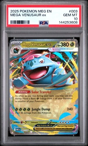 2025 POKEMON MEG EN-MEGA EVOLUTION #003 MEGA VENUSAUR EX PSA 10