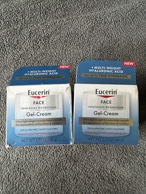 Eucerin Face Immersive Hydration Gel-Cream 1.7oz - Lot of 2 New