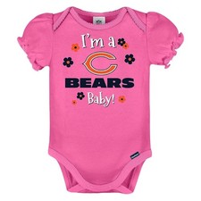 NFL Team Apparel Chicago Bears Bodysuit Girls Pink Sz 3-6M