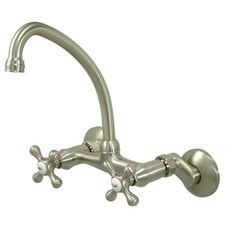 Kingston Brass KS214 Kingston 1.8 GPM Widespread Bridge Kitchen - Nickel