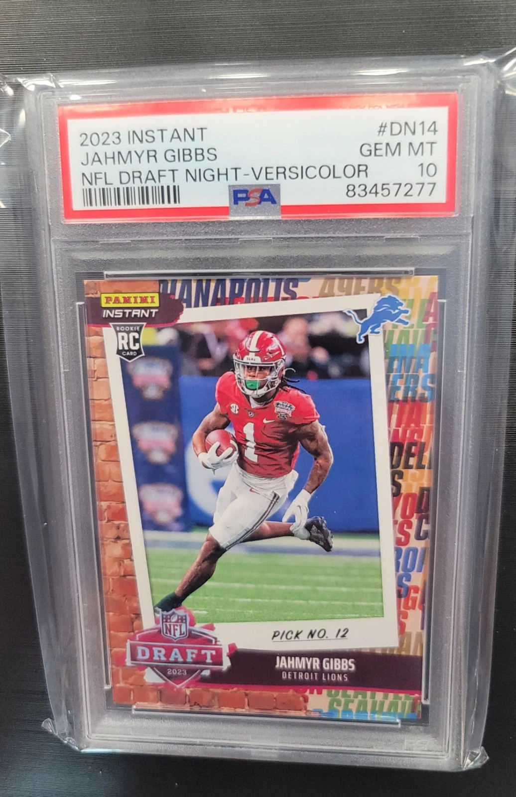 Jahmyr Gibbs Panini Instant NFL Draft Night #DN14 Versicolor