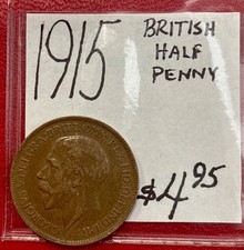 1915 British Half Penny! ENN Coins