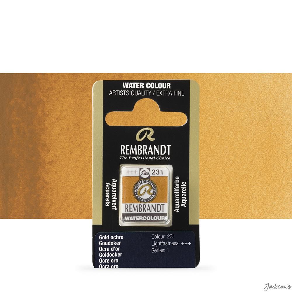 Royal Talens Rembrandt Watercolour Paint Half Pan Gold Ochre For Artists