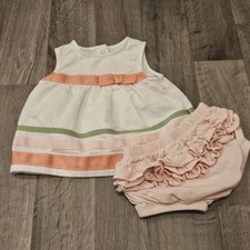 2010 Gymboree Celebrate Spring Rows of Ribbons Dress Bloomers 6-12 Months Easter