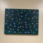 9” by 12”  Flower Field Abstract  Canvas Painting, Unframed, Single Piece — photo 1