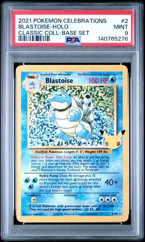 2021 POKEMON CELEBRATIONS CLASSIC COLLECTION #2 BLASTOISE-HOLO PSA 9