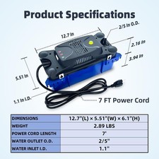 1/30 HP 132 GPH 20 FT HVAC Condensate Pump with 20 FT Tubing, 115V/230V...