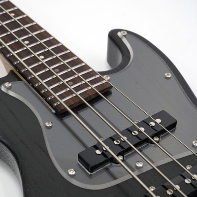 Tiny Bass TBJ-4400B Electric Bass, JB Style, Ash Body, Black, 23'' Scale, Used