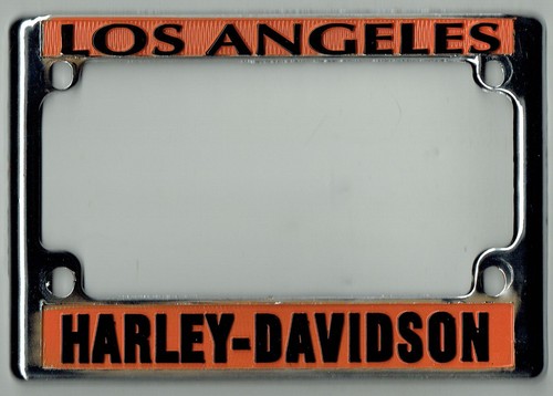 Los Angeles California Harley Davidson Vintage Motorcycle Dealer License Frame