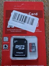 Micro SD XC1  Memory Card With Adaptor High Speed For Cameras, Phone, Gps, MP3 