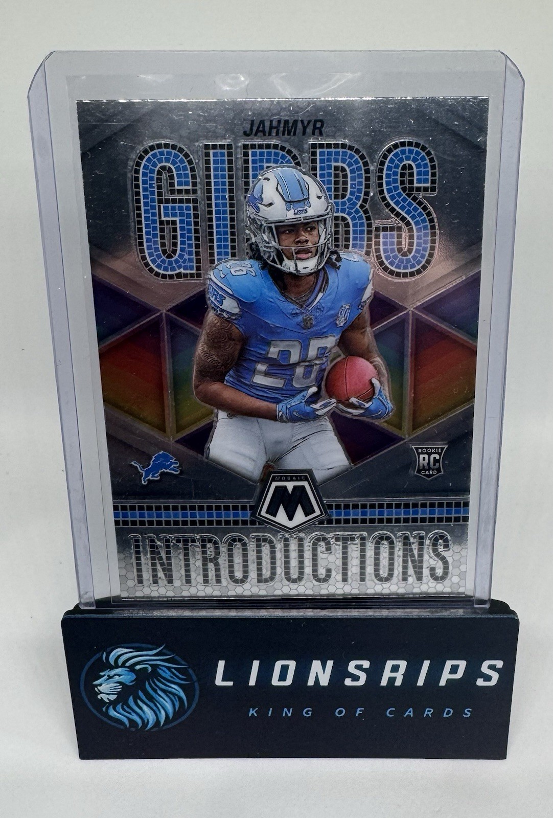 2023 Panini Mosaic - Introductions Jahmyr Gibbs #I-5 Silver Prizm (RC)