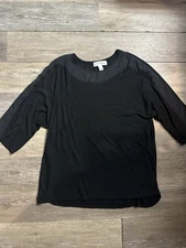 Pure Energy 2015 Target Women’s 1X Black 3/4 Sleeve Blouse