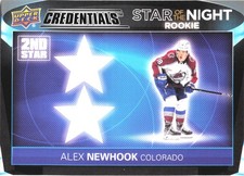 2021-22 Credentials Star of the Night Rookie Alex Newhook #2SR-1 *Buy 2 Get 1