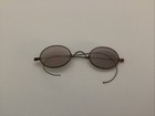 Antique Oval Wire Rimmed Gray Sun EyeGlasses Circa 1880