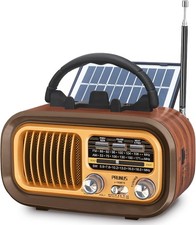 PRUNUS J-150 Portable AM FM SW Radio  Bluetooth Retro Solar Battery USB