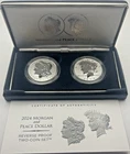 2024-S Morgan and Peace Dollar Reverse Proof .999 Silver Two-Coin Set OGP & COA