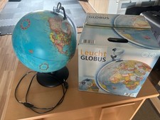 Leuchtglobus  Ø 30 cm – Tischglobus, mit Lupe in OVP