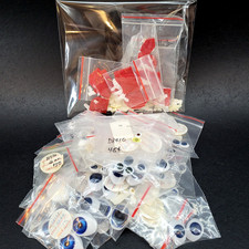 Vintage Eyes for Doll Making Acrylic Oval Flat LOT of 40  Teeth