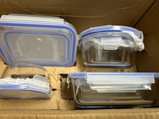 Amazon Basics Leak-Proof Glass Locking Lids Food Storage Containers,14-Piece Set