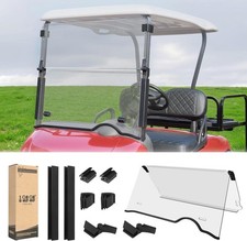 10L0L Golf Cart Windshield for EZGO RXV 2008-up Upgrade Thickened Fold Down Wind