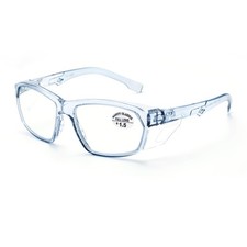 Stylish Safety Glasses Anti-Fog Scratch Blue Readers 1.5 Safety Glasses wit...
