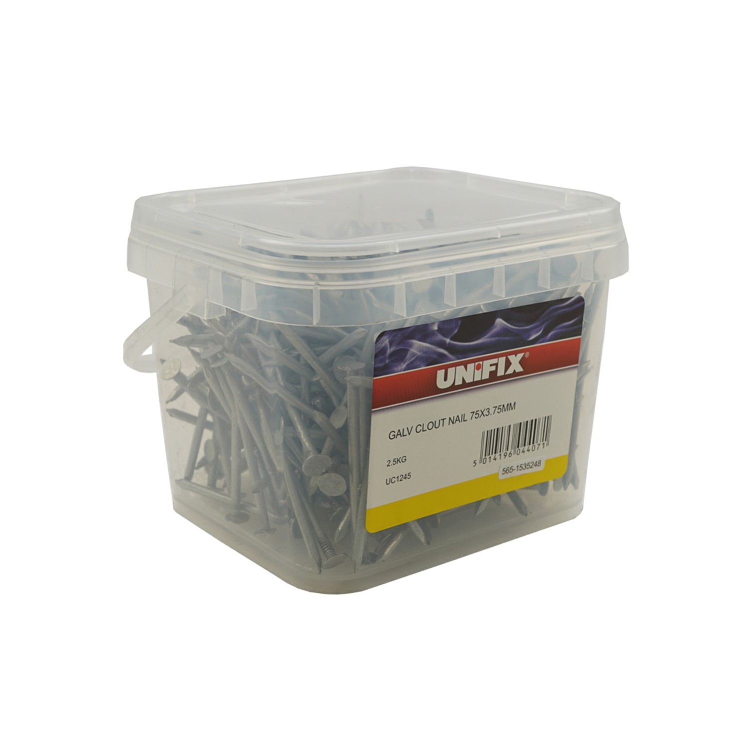 Unifix Galv Clout Nails 50mm x 3.35mm - UCGALVCN/125 - Box of 4