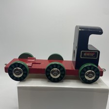 Vintage Large Brio Wooden Circus Wheels Pull Along Train Part INCOMPLETE