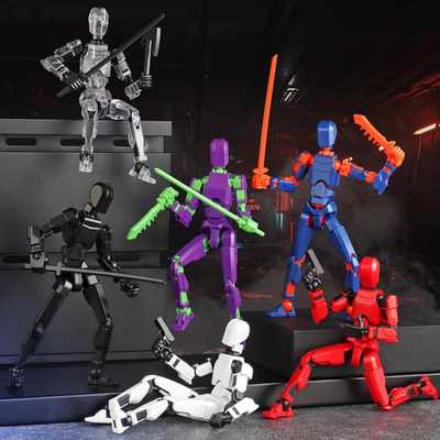 13 Action Figure Set, 6PCS T-Robot 13 Action Figure Titan 13 3D
