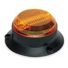 Warning Light, Amber, Strobe Tube, 12 To 80V Dc, 72 Fpm, 5 3/4 In Dia.,