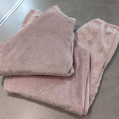 Matalan Medium Be Beau Pink Fluffy Pyjamas Silver Sparkles 12/14