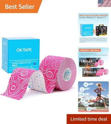 Skin-Friendly Elastic Kinesiology Tape 2x16ft - Ultimate Support & Comfort
